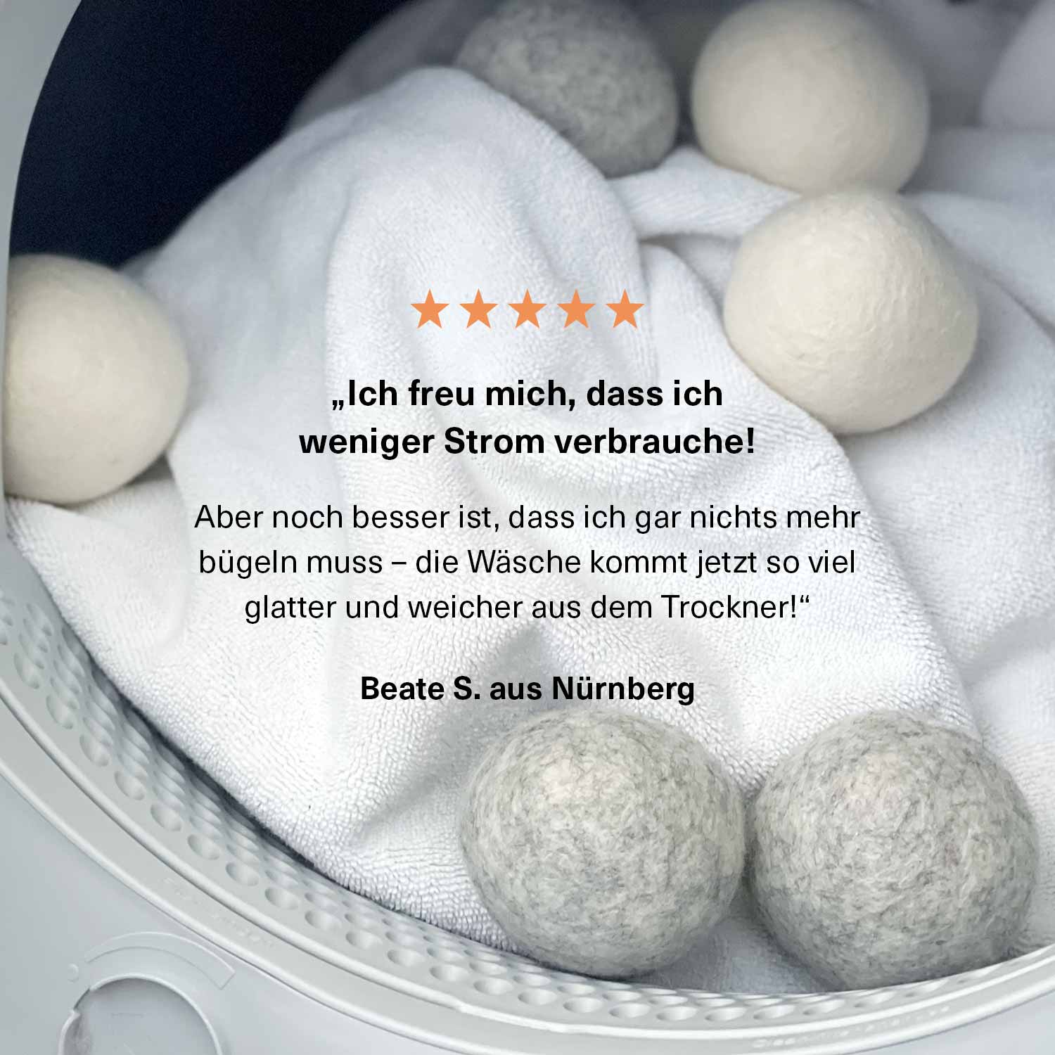 6 Natürliche Trocknerbälle