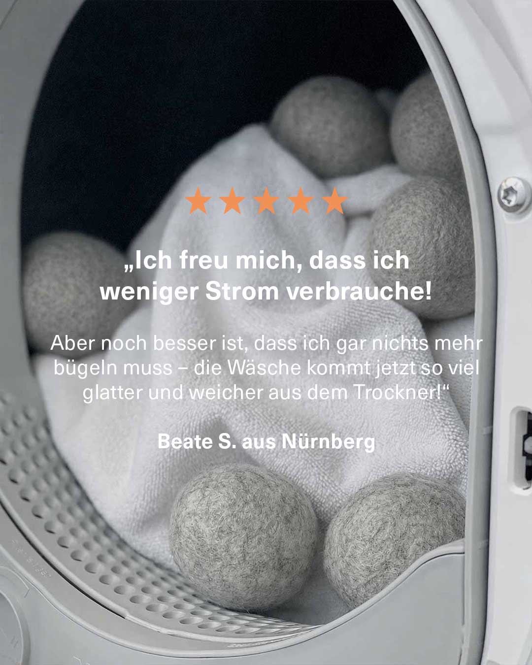 6 Natürliche Trocknerbälle