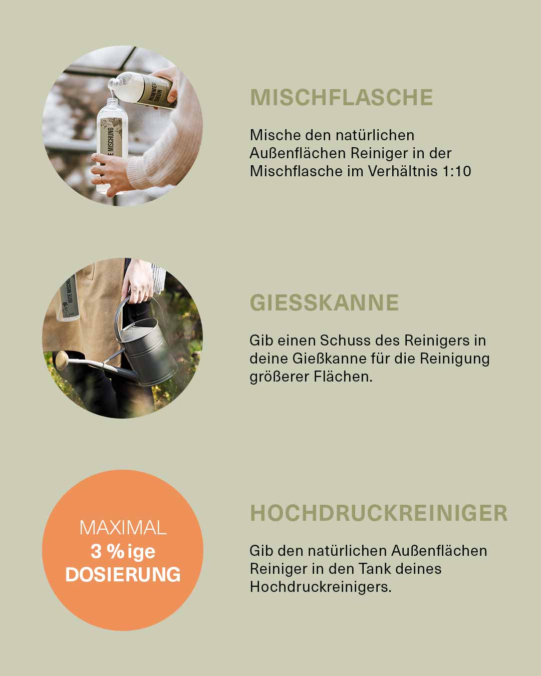 Natürlicher Außenflächen-Reiniger